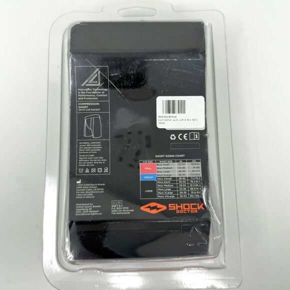 Shock Doctor Core Compression Shorts with Athletic Cup Pocket Black Men's Small - Picture 4 of 7